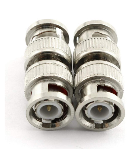 10 Adaptadores Coaxiales BNC Macho a Macho RuiLing para CCTV