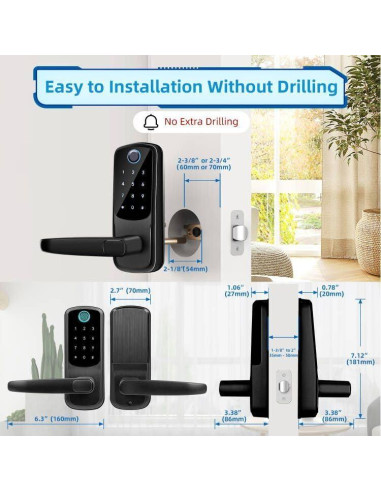 Cerradura Inteligente MSR X6 con Huella Dactilar y Teclado