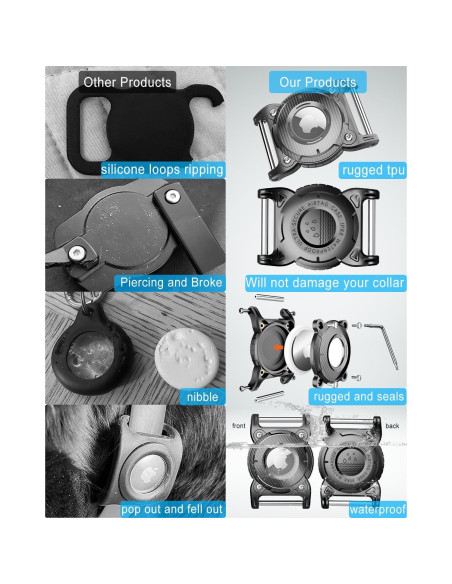 Soporte para Collar de Perro Airtag ONEONTA Impermeable Soporte para Collar de Perro Airtag ONEONTA Impermeable