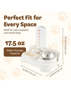 Dispensador de Comida y Agua para Mascotas Desired Tools 2 en 1 2