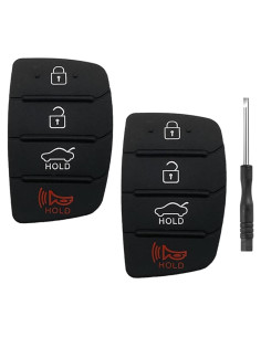 Almohadilla de goma para llavero Hyundai 4 botones - 2 paquetes