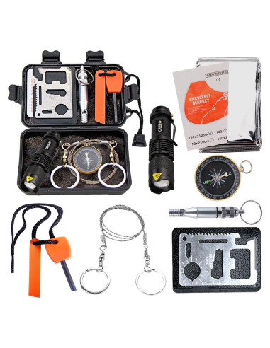 Kit de Supervivencia EMDMAK 6 en 1 para Camping y Emergencias