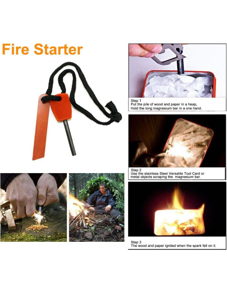 Kit de Supervivencia EMDMAK 6 en 1 para Camping y Emergencias