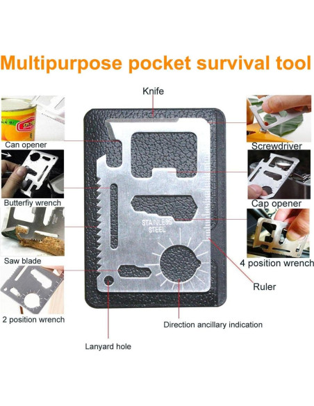 Kit de Supervivencia EMDMAK 6 en 1 para Camping y Emergencias