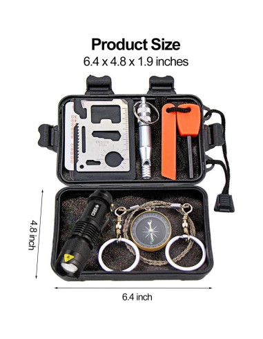 Kit de Supervivencia EMDMAK 6 en 1 para Camping y Emergencias