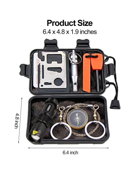 Kit de Supervivencia EMDMAK 6 en 1 para Camping y Emergencias