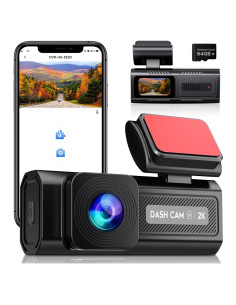 Cámara Dash 2K TIMNUT con tarjeta SD 64G y G-Sensor