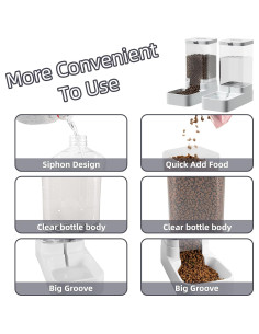 Conjunto Dispensador Comida y Agua NKECOBJI 3.8L Automático 2