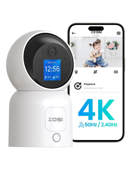 Cámara de Seguridad ZOSI 4K C519M8 Interior WiFi 8MP