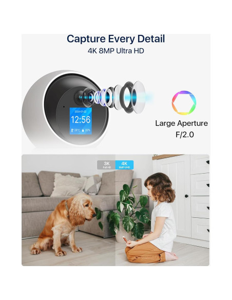 Cámara de Seguridad ZOSI 4K C519M8 Interior WiFi 8MP