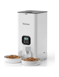 Dispensador Automático de Comida Voluas 6L para 2 Gatos