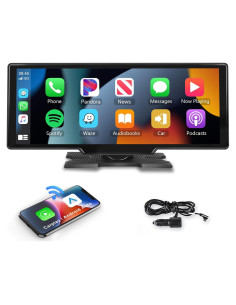 Estéreo Podofo 10.26" CarPlay Bluetooth para Auto