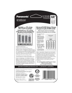 Cargador Panasonic K-KJ17MCA4BA con 4 Baterías AA eneloop 2