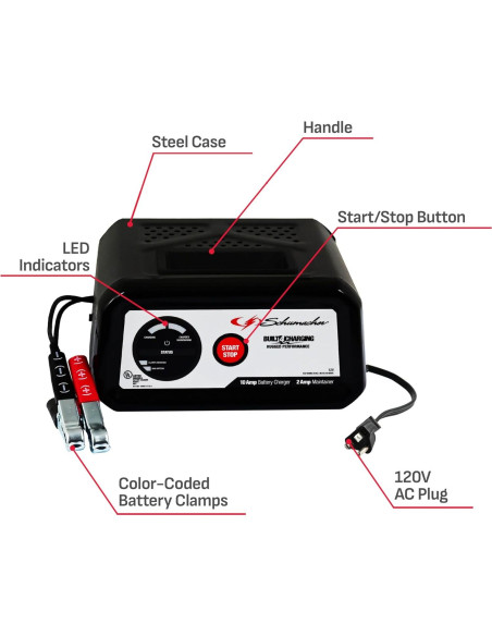 Cargador y Mantenedor Schumacher SC1282 10A 12V Automático Cargador y Mantenedor Schumacher SC1282 10A 12V Automático