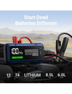 Arrancador de Batería Hulkman Alpha 85 2000A 12V Portátil 2