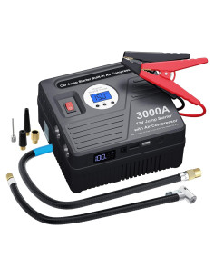 Arrancador de Coche ADORETRIP CS02 3000A con Compresor 150PSI