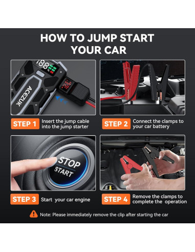 Arrancador de Batería ACEZUK M02 5000A Carga Rápida