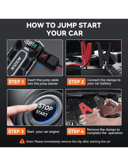 Arrancador de Batería ACEZUK M02 5000A Carga Rápida