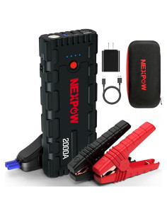 NEXPOW Arrancador de Batería 2000A 12V Portátil con USB
