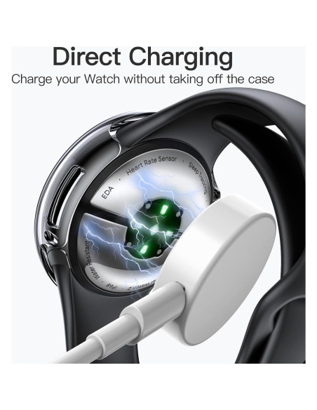 Funda JETech con Protector de Pantalla para Google Pixel Watch 41mm - 2-Pack