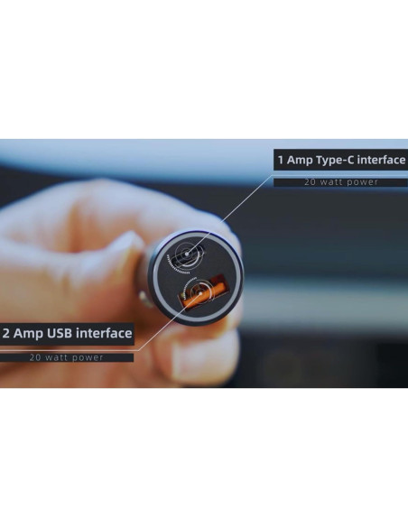 Cargador de coche dual AP200 con GPS y carga rápida