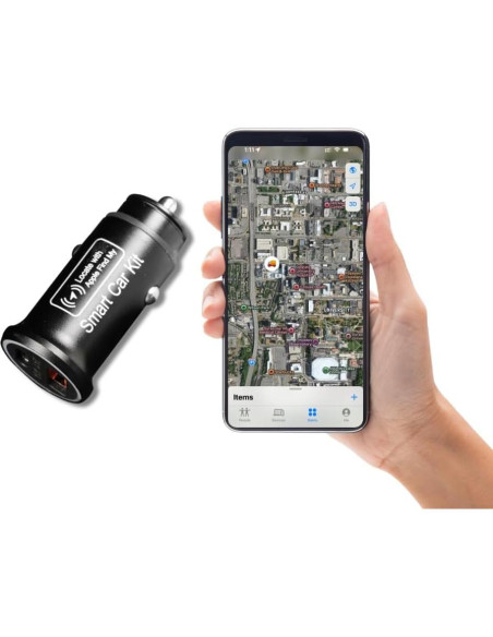Cargador de coche dual AP200 con GPS y carga rápida