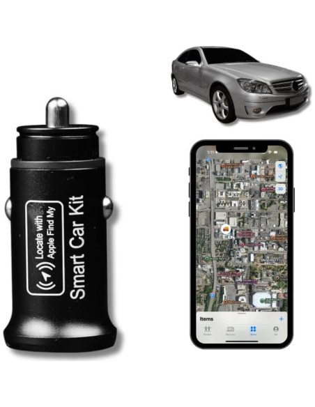 Cargador de coche dual AP200 con GPS y carga rápida