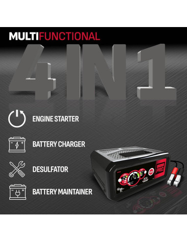 Arrancador de Salto 4 en 1 Schumacher Pro 80A 12V Automático