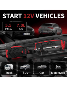 NEXPOW Arrancador de Coche T11F 1000A con Luz LED 2