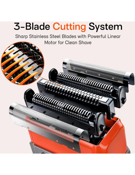 Afeitadora eléctrica Nevlive M68 recargable USB-C a prueba de agua