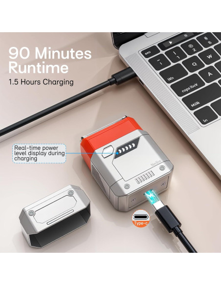 Afeitadora eléctrica Nevlive M68 recargable USB-C a prueba de agua