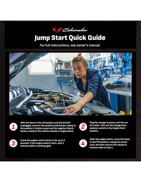 Cargador de Batería Schumacher SC1437 150A 12V Manual