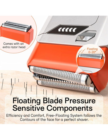 Afeitadora eléctrica Nevlive M68 recargable USB-C a prueba de agua