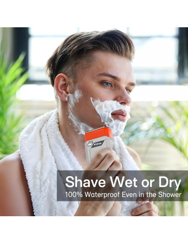 Afeitadora eléctrica Nevlive M68 recargable USB-C a prueba de agua