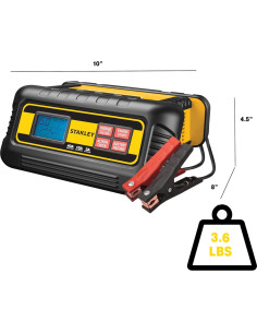 Cargador de Batería Stanley BC40BS 40A con Arranque y LCD 2