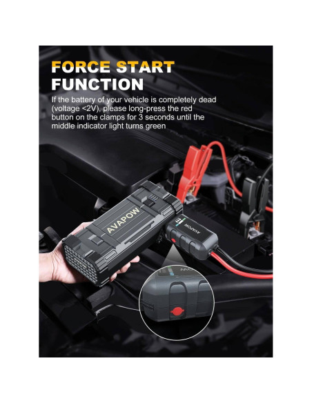 Arrancador de Batería AVAPOW A28 3000A 12V Portátil