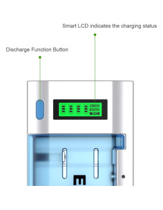 Cargador EBL Inteligente para Baterías AA AAA C D 9V LCD 2