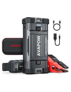 Arrancador de Coche AVAPOW A58 4000A 12V Luz LED USB