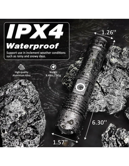 Linterna Recargable ISUNMEA 1500LM 5 Modos Impermeable