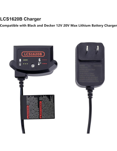 Cargador de Batería Litio Elefly LCS1620B 20V Compatible Black & Decker