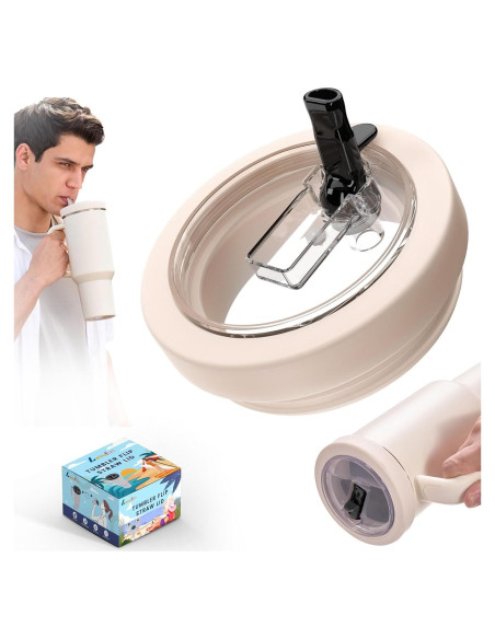 Tapa de Silicona Flip para Stanley Quencher 40 oz - Crema Tapa de Silicona Flip para Stanley Quencher 40 oz - Crema