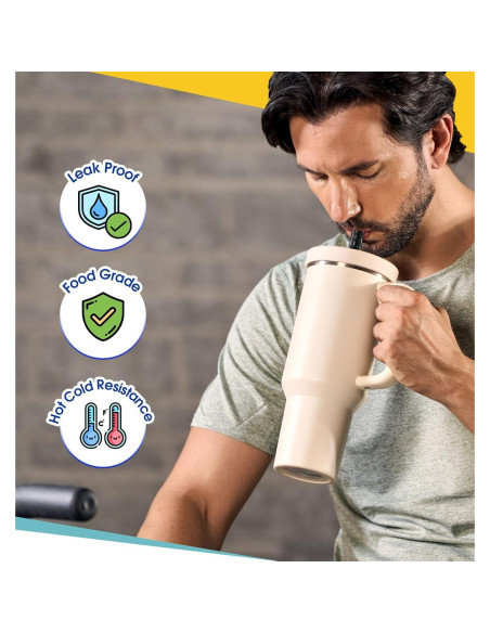 Tapa de Silicona Flip para Stanley Quencher 40 oz - Crema Tapa de Silicona Flip para Stanley Quencher 40 oz - Crema