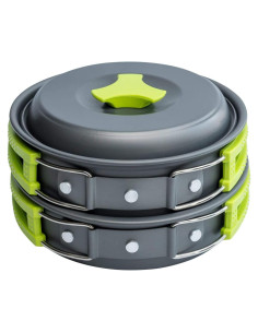 MalloMe Kit Utensilios Cocina Camping 10 Piezas Aluminio