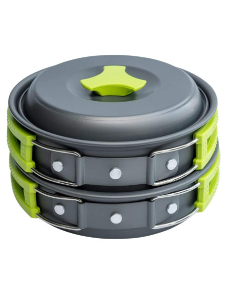 MalloMe Kit Utensilios Cocina Camping 10 Piezas Aluminio