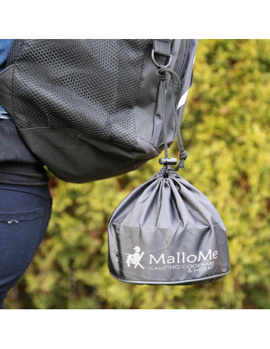 MalloMe Kit Utensilios Cocina Camping 10 Piezas Aluminio