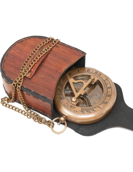 Brújula de Sol Vintage A S Handicrafts - Bronce Antiguo