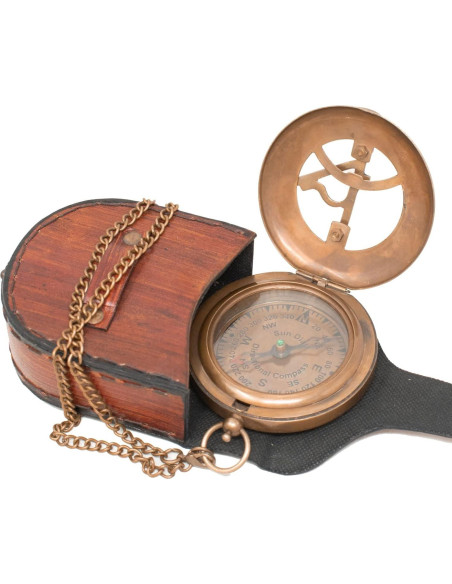 Brújula de Sol Vintage A S Handicrafts - Bronce Antiguo