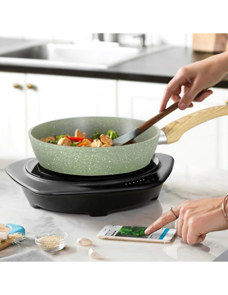 Juego de Ollas y Sartenes DishDelight 12 Piezas Antiadherente