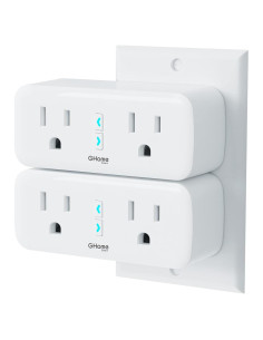 Enchufe Inteligente GHome WP2-A 15A Duales Tomas WiFi