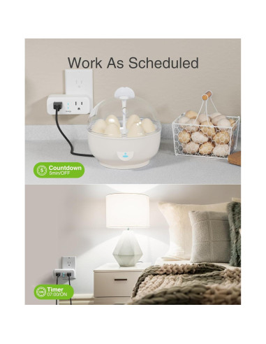 Enchufe Inteligente GHome WP2-A 15A Duales Tomas WiFi